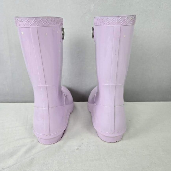 UGG Waterproof Rain Boots Siena USA Lilac Logo Size 9 Womens Rubber Mid Calf - Picture 3 of 7